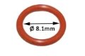 MS Anneau silicone rouge 8.1mm - 1.6mm pour Caprilac