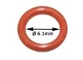 MS Joint torique silicone rouge 6.1mm - 1.6mm pour Caprilac